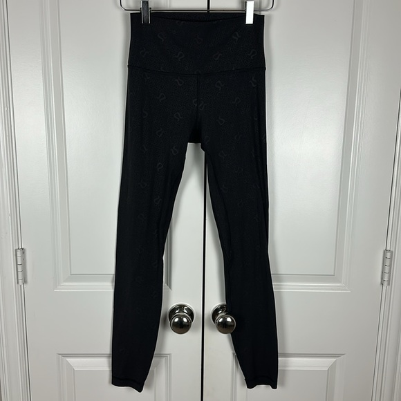 Lululemon Align High-Rise Pant 28" Yogo Emboss Black / Black - Picture 5 of 11